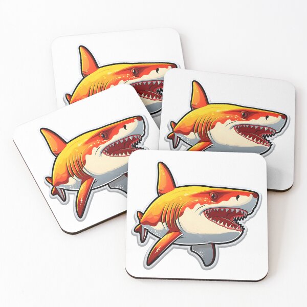 Item preview, CARTOON OF A SHARK WITHOUT BACKGROUND designed and sold by infinitearte.