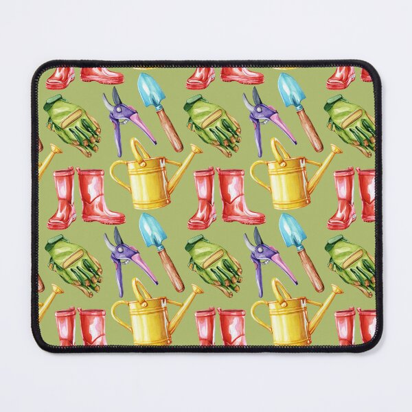 Item preview, Garden Tools Pattern Green designed and sold by Katariina Purru.