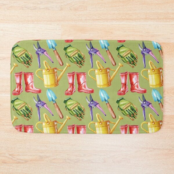 Item preview, Garden Tools Pattern Green designed and sold by Katariina Purru.