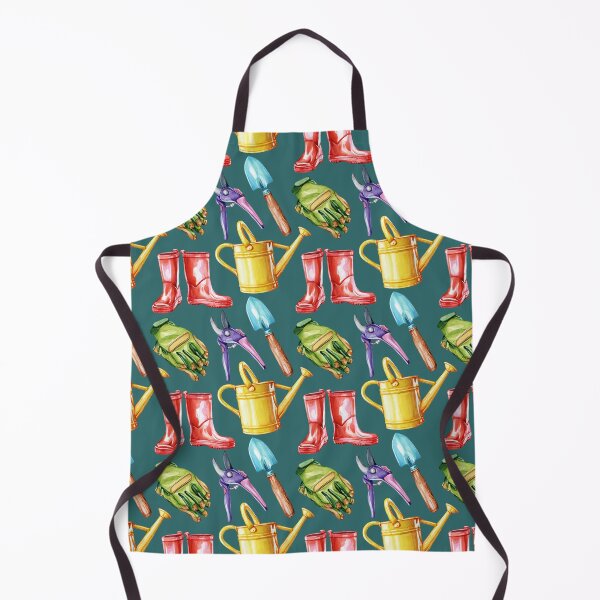 Item preview, Garden Tools Pattern Dark Turquoise designed and sold by Katariina Purru.