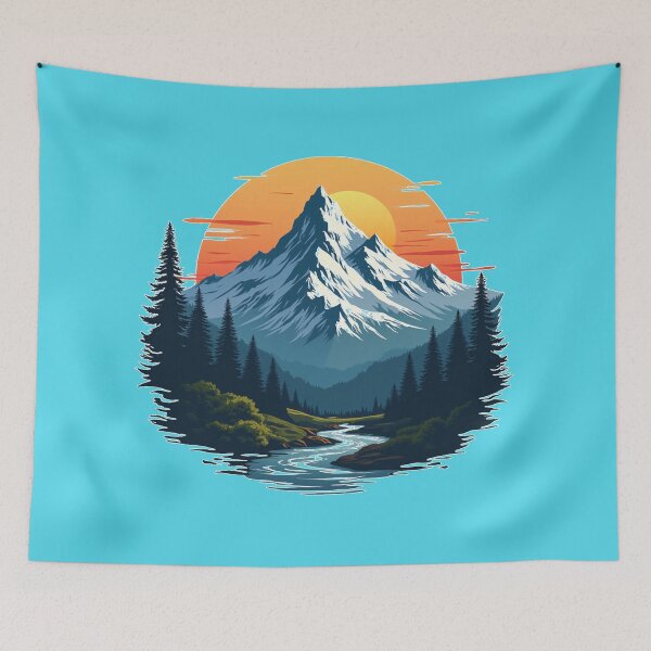 Item preview, Nature’s Serenity Adventure Mountain Landscape Design designed and sold by FunnyFarmDesign.
