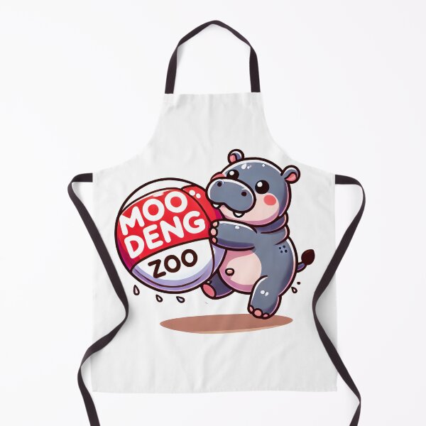 Item preview, Moo Deng Cute Hippo Playing with Zoo Ball Cartoon Design designed and sold by Pattamo1.