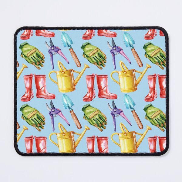 Item preview, Garden Tools Pattern Blue designed and sold by Katariina Purru.