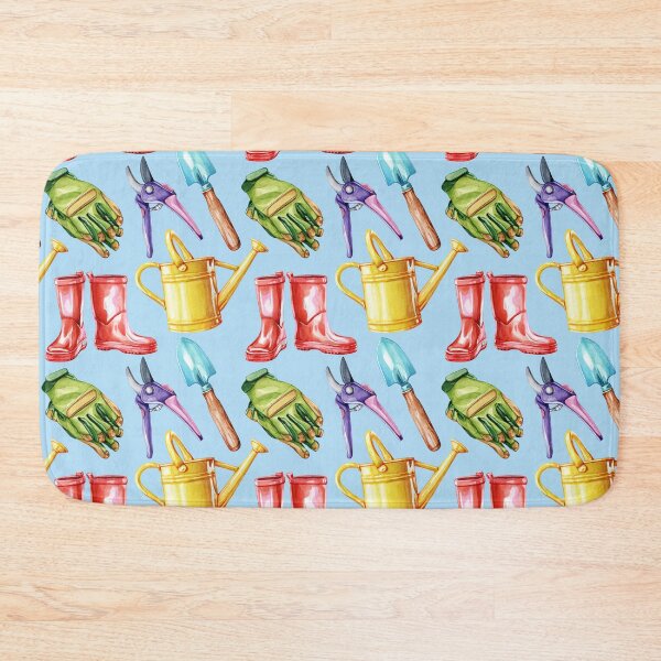 Item preview, Garden Tools Pattern Blue designed and sold by Katariina Purru.