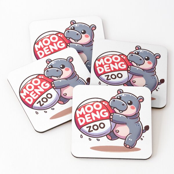 Artikelvorschau, Moo Deng, süßes Nilpferd, das mit Zooball spielt, Cartoon-Design entworfen und verkauft von Pattamo1.