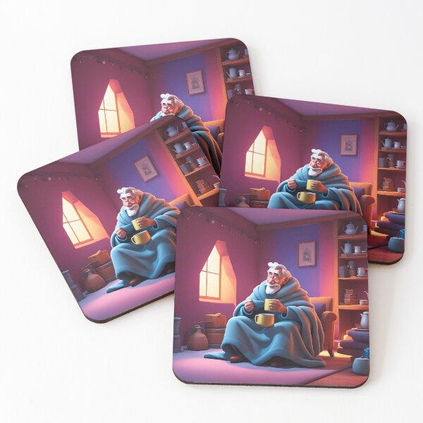 Item preview, Cold pensioner wrapped in blankets  designed and sold by Colin Bentham.