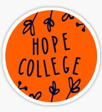 Hope College (floral circle) Sticker