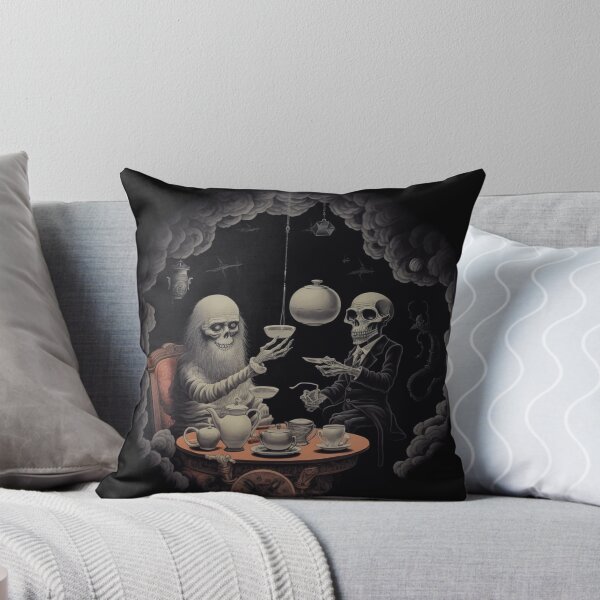 Item preview, Skeleton Tea Party - Dark Surreal Gothic Art designed and sold by landletsy.