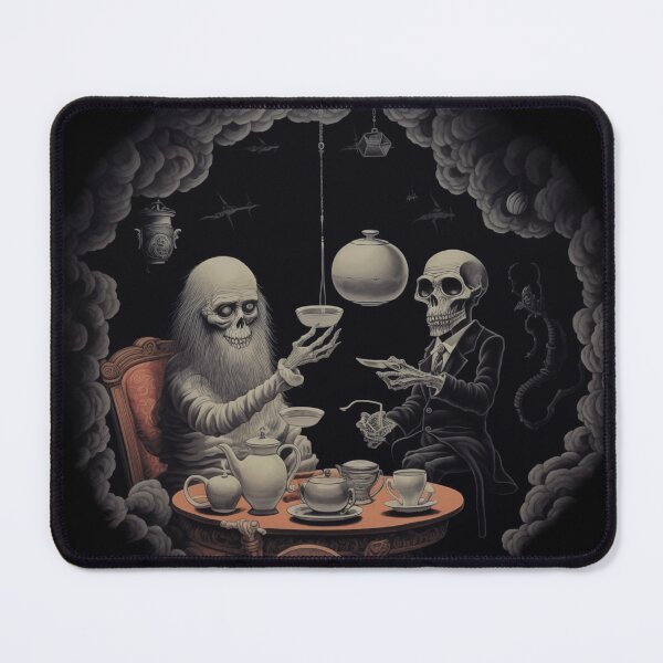 Item preview, Skeleton Tea Party - Dark Surreal Gothic Art designed and sold by landletsy.