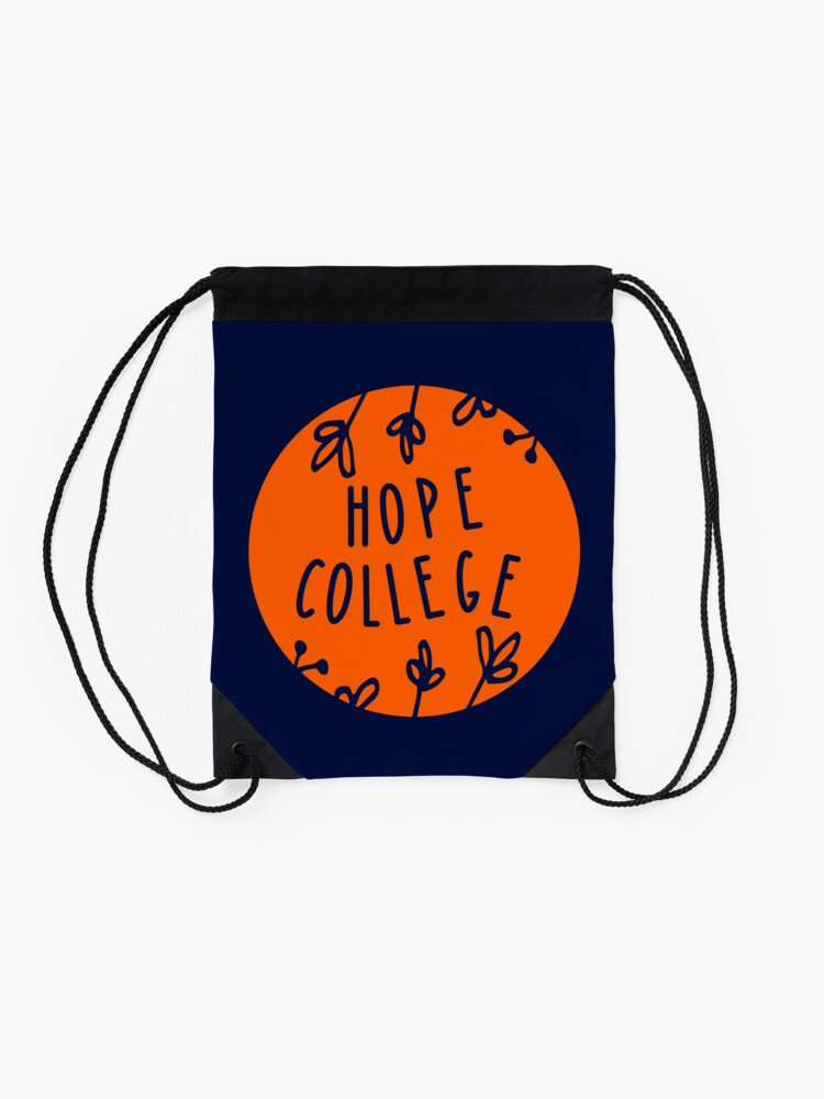 Alternate view of Hope College (floral circle) Drawstring Bag