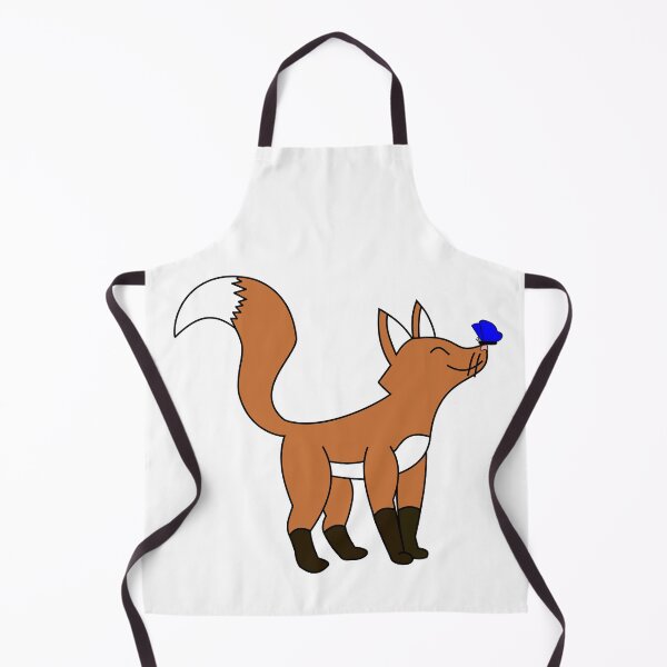 Item preview, Orange Fox with Blue Butterfly on Nose designed and sold by ShowBoots.