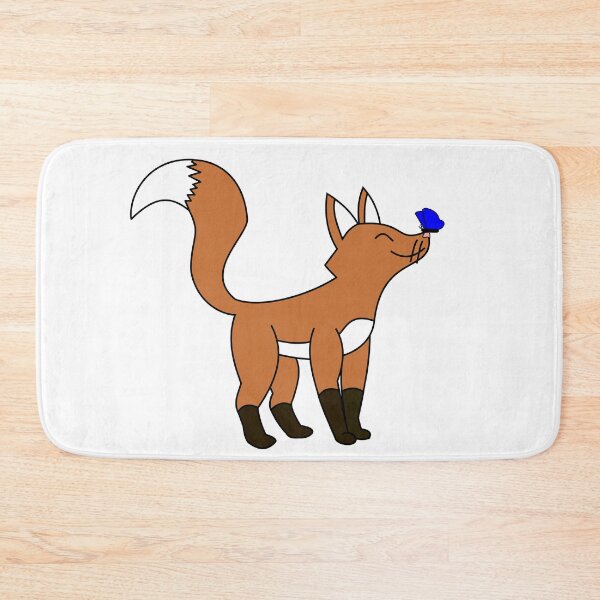 Item preview, Orange Fox with Blue Butterfly on Nose designed and sold by ShowBoots.