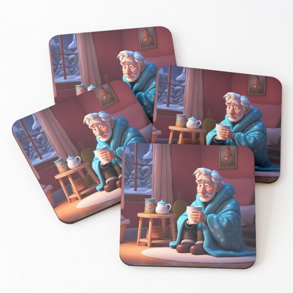 Item preview, Cold pensioner wrapped in blankets  designed and sold by Colin Bentham.