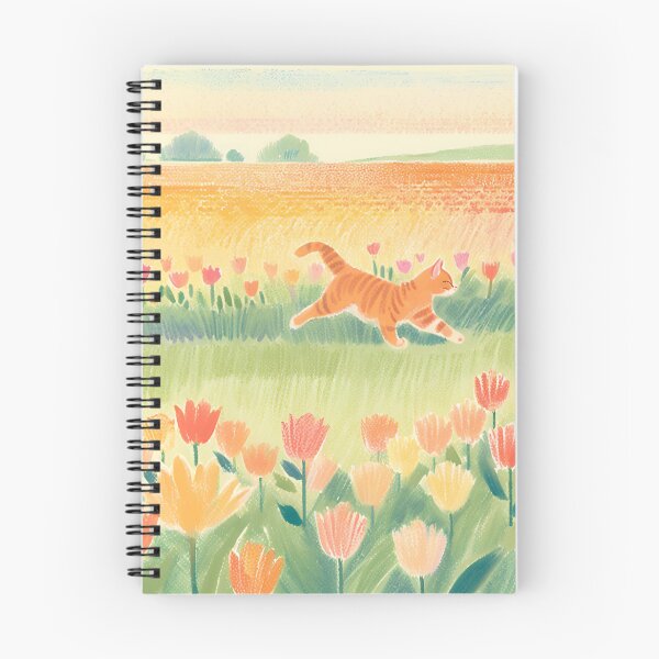 Item preview, cat in flower field designed and sold by JimjumArt.