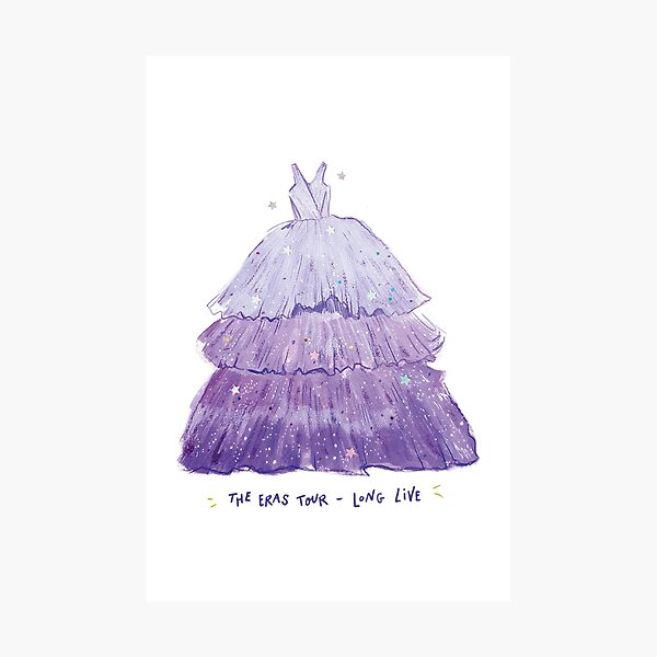 Item preview, eras tour echanted gown (purple version) designed and sold by katri-draws.