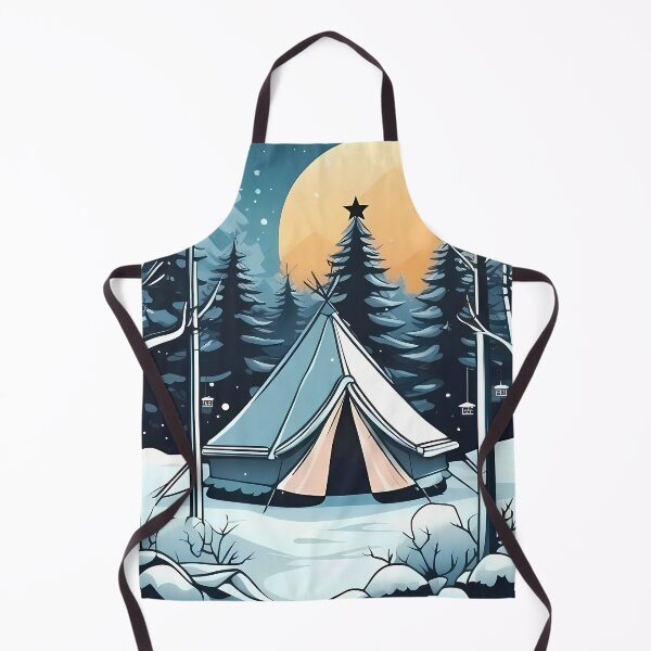 Item preview, Cozy Holidays - Camp in the Winter Forest | Festive Outdoor Adventure Art designed and sold by cabana.space.