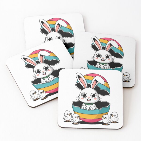 Item preview, happy easter white bunny designed and sold by DesignNadine.