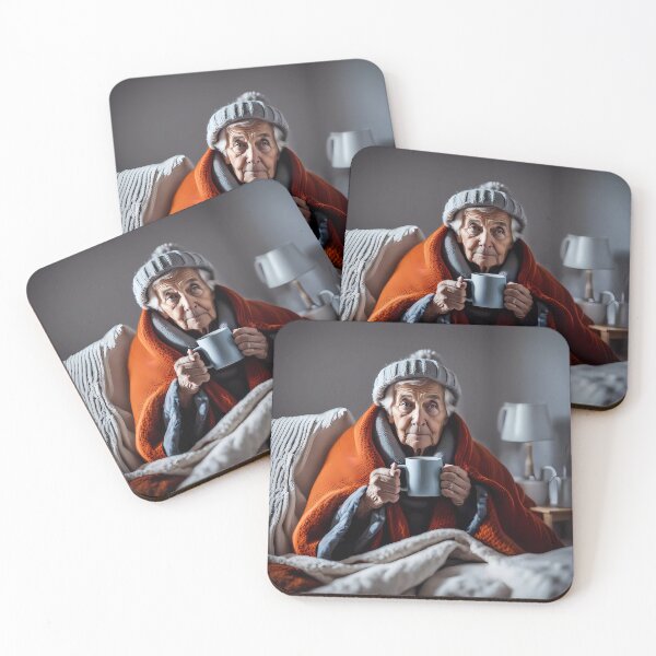 Item preview, Cold pensioner wrapped in blankets  designed and sold by Colin Bentham.