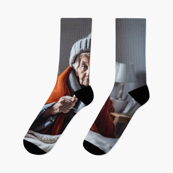 Item preview, Cold pensioner wrapped in blankets  designed and sold by Colin Bentham.