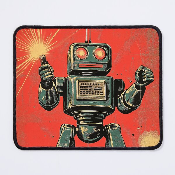 Item preview, Retro Cosmic Robot Warrior designed and sold by shafranietz.