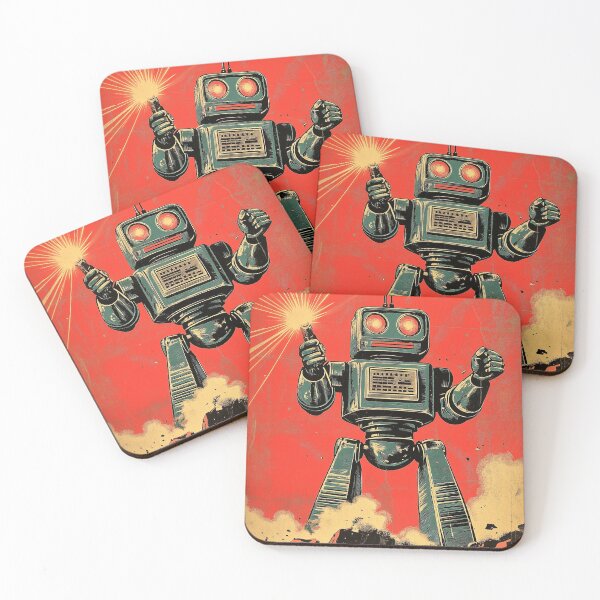 Item preview, Retro Cosmic Robot Warrior designed and sold by shafranietz.