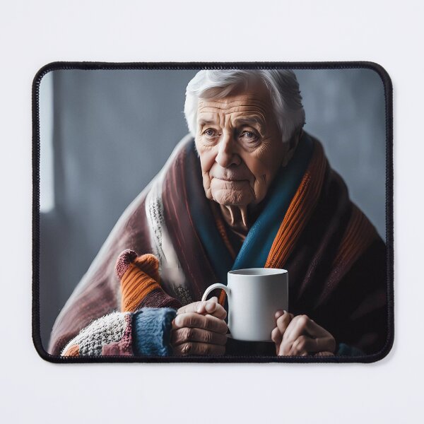 Item preview, Cold pensioner wrapped in blankets  designed and sold by Colin Bentham.