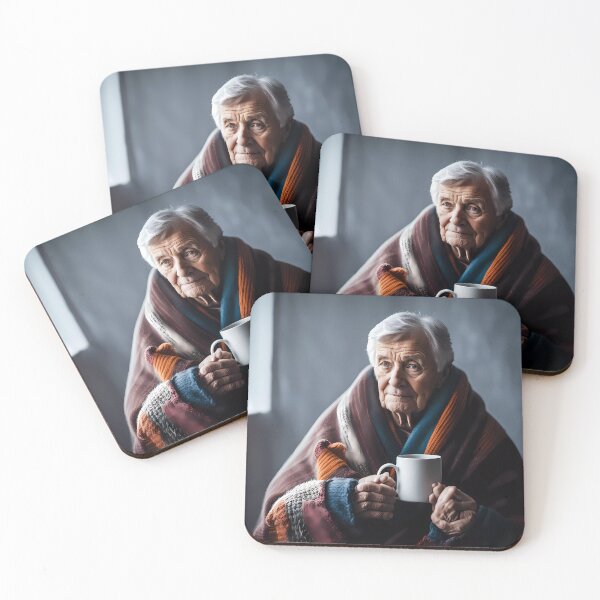 Item preview, Cold pensioner wrapped in blankets  designed and sold by Colin Bentham.