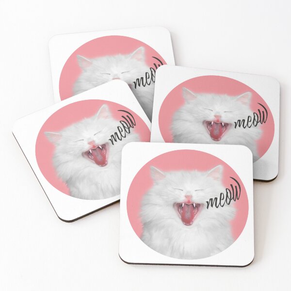 Item preview, white cat says meow designed and sold by Ekaterina  Biserova.