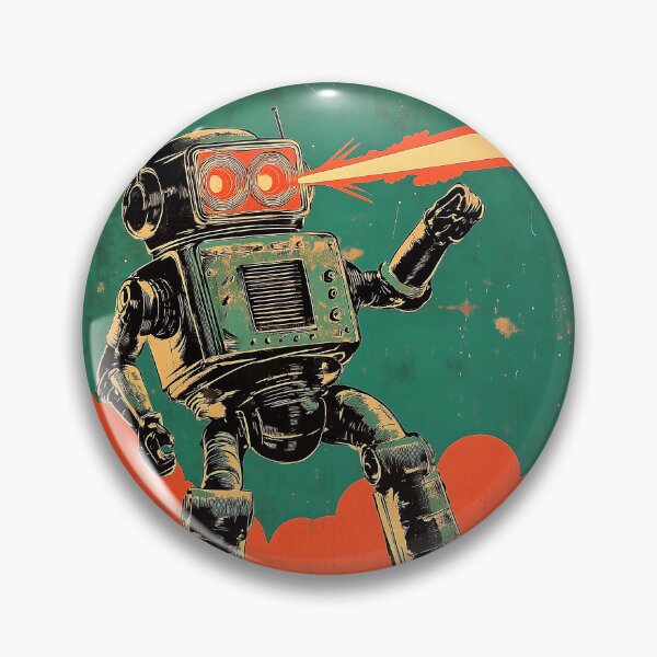 Artikelvorschau, Retro kosmischer Roboterkrieger entworfen und verkauft von shafranietz.