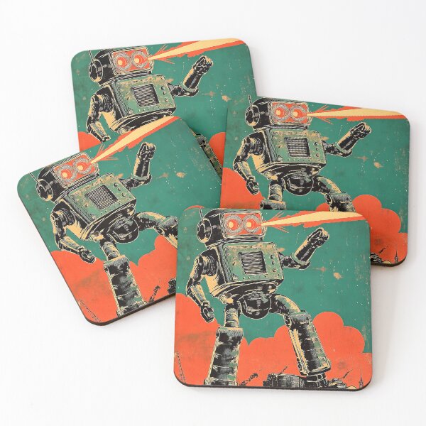 Item preview, Retro Cosmic Robot Warrior designed and sold by shafranietz.