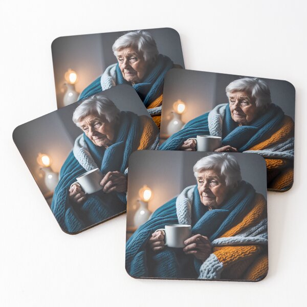 Item preview, Cold pensioner wrapped in blankets  designed and sold by Colin Bentham.