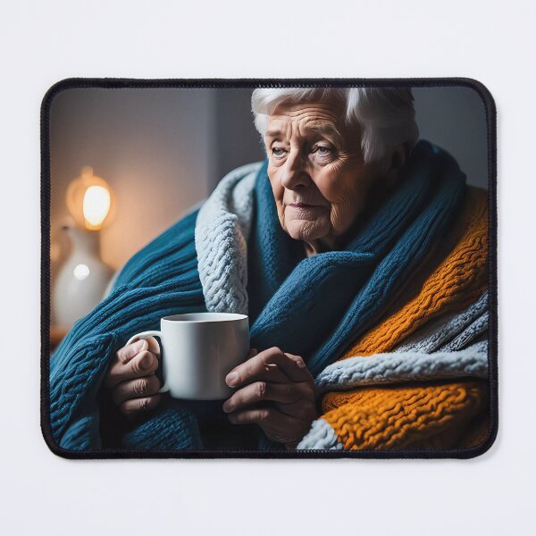 Item preview, Cold pensioner wrapped in blankets  designed and sold by Colin Bentham.