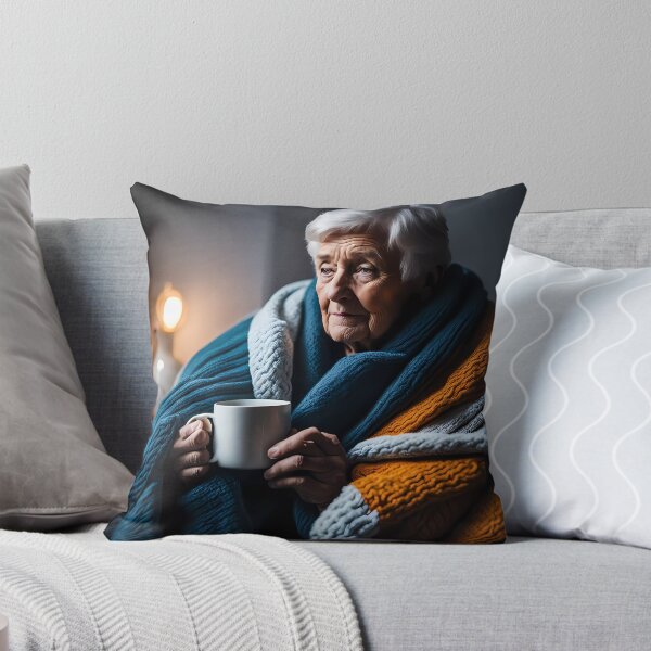 Item preview, Cold pensioner wrapped in blankets  designed and sold by Colin Bentham.