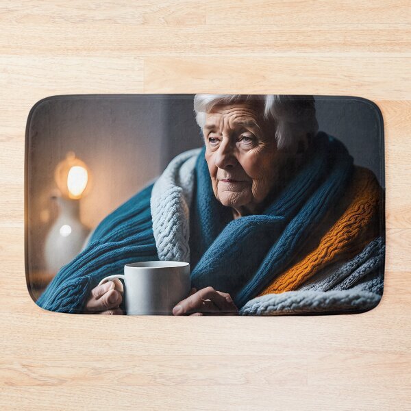 Item preview, Cold pensioner wrapped in blankets  designed and sold by Colin Bentham.
