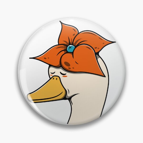 Item preview, Cute duck cartoon with flowers on its head. designed and sold by stylegoose.