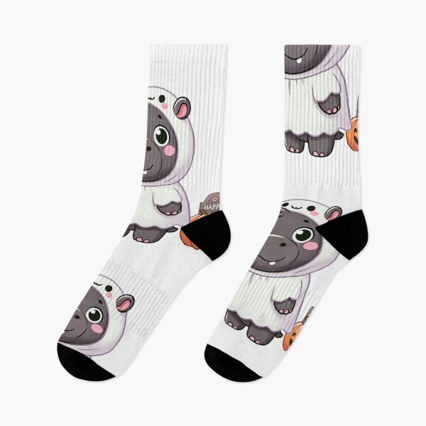 Item preview, Adorable Hippo Dressed as a Ghost designed and sold by Chokhdi289shop.
