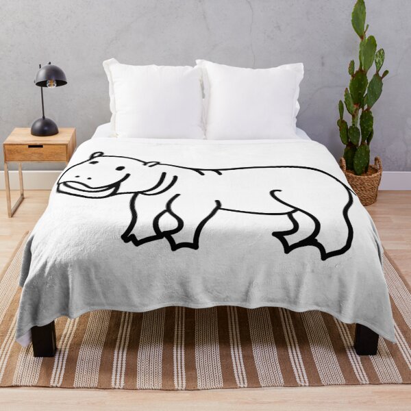 Item preview, Moo deng cute hippo black and white designed and sold by fluffyfamcraft.