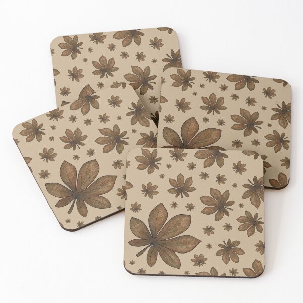 Item preview, Cute pattern of autumn chestnut leaves designed and sold by Cherevan.