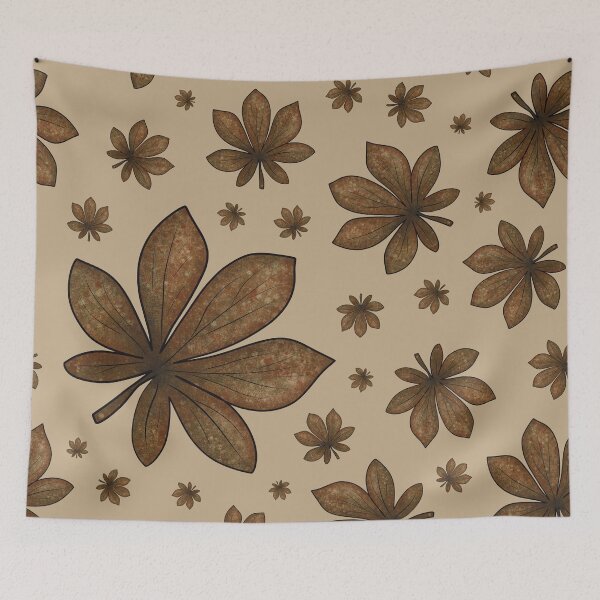 Item preview, Cute pattern of autumn chestnut leaves designed and sold by Cherevan.