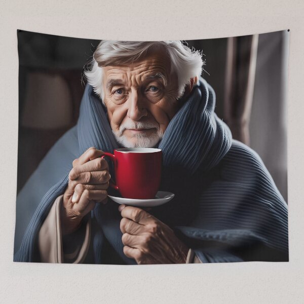 Item preview, Cold pensioner wrapped in blankets  designed and sold by Colin Bentham.