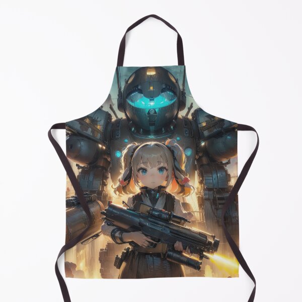 Item preview, Mech and scifi girl in a city art designed and sold by TheArtistOf2022.