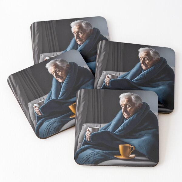 Item preview, Cold pensioner wrapped in blankets  designed and sold by Colin Bentham.