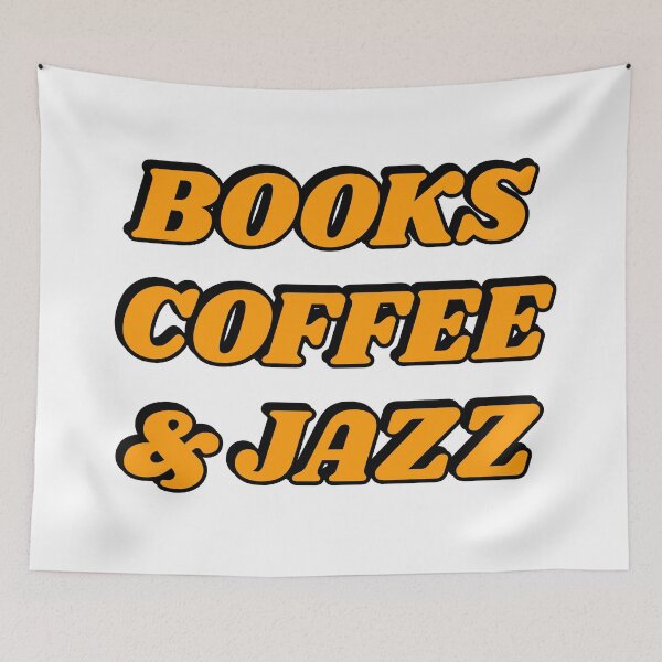 Item preview, Books coffee and Jazz  designed and sold by Inspirationmotivation.