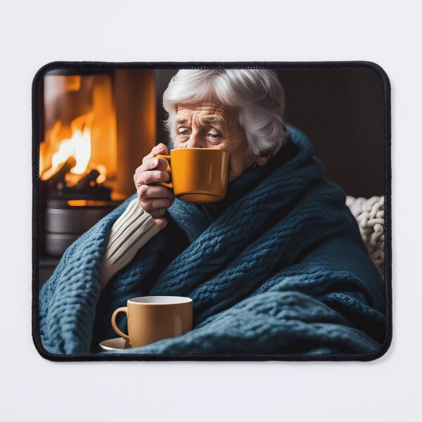 Item preview, Cold pensioner wrapped in blankets  designed and sold by Colin Bentham.