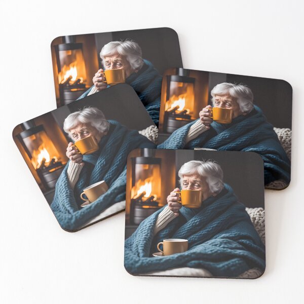 Item preview, Cold pensioner wrapped in blankets  designed and sold by Colin Bentham.