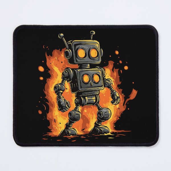 Item preview, Flaming robot designed and sold by shafranietz.