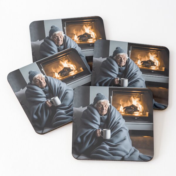 Item preview, Cold pensioner wrapped in blankets  designed and sold by Colin Bentham.