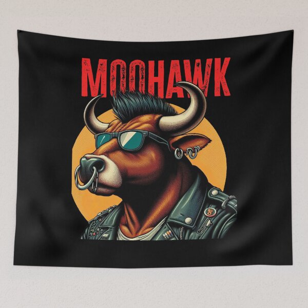 Item preview, Moohawk - Punk Hairstyle Dad Joke designed and sold by Matthew Kinnersly.