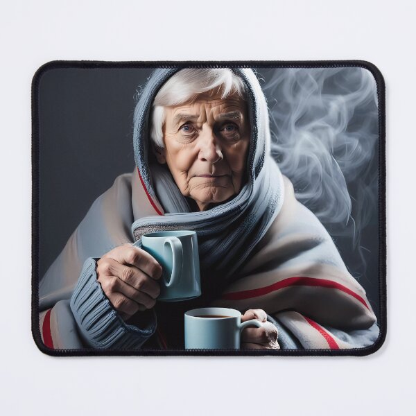 Item preview, Cold pensioner wrapped in blankets  designed and sold by Colin Bentham.