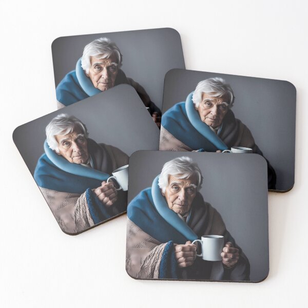 Item preview, Cold pensioner wrapped in blankets  designed and sold by Colin Bentham.